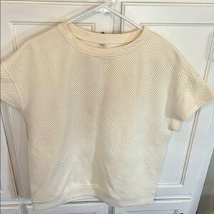 Cream Textured Women's Top